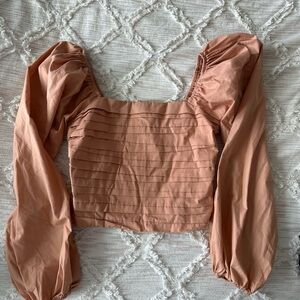 Abercrombie & Fitch Blush Puff Sleeve Blouse